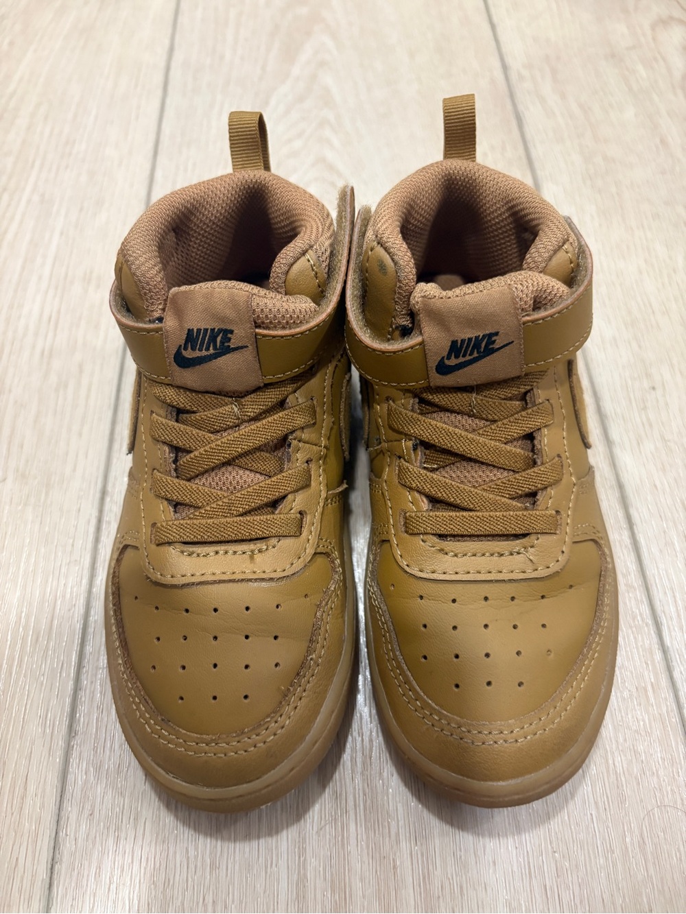 Nike Kids High-Top Sneakers in Caramel Tan